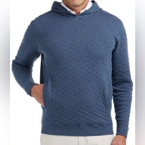Holderness & Bourne Wallace Quilted Crewneck Sweater Heathered North Sea Medium